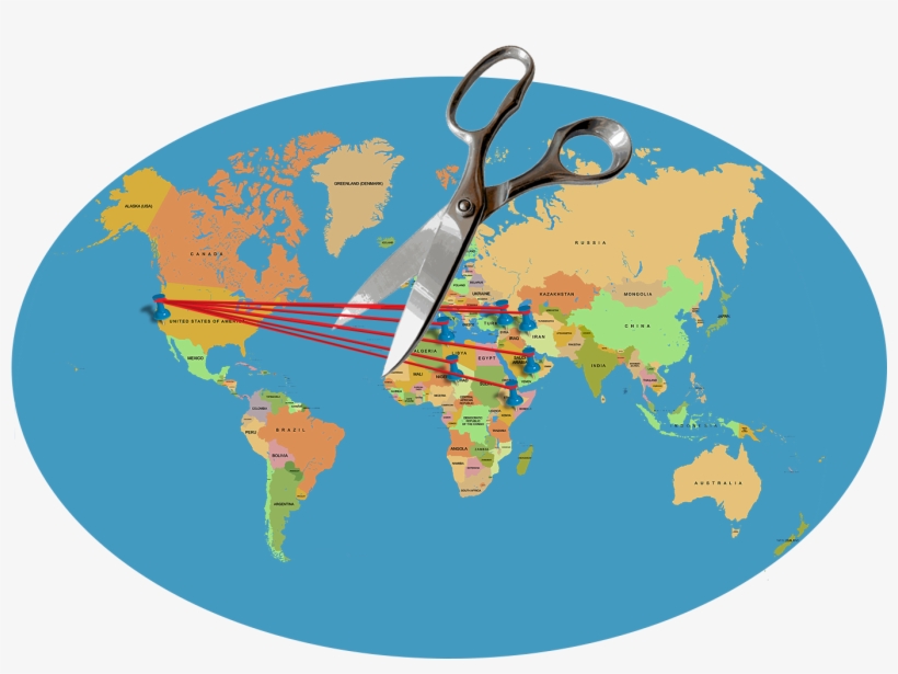 World Map Black And White Poster Hd, transparent png #8818670