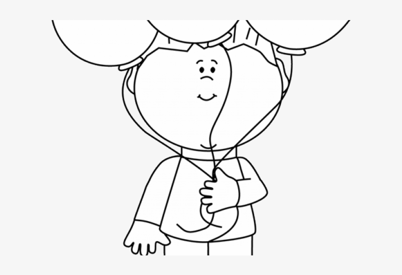 Monochrome Clipart Baloon - Clip Art, transparent png #8818671