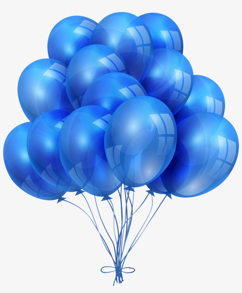 More Like A Family, All The Clients Have Always Been - Happy Birthday Gold And Blue Balloons, transparent png #8818746