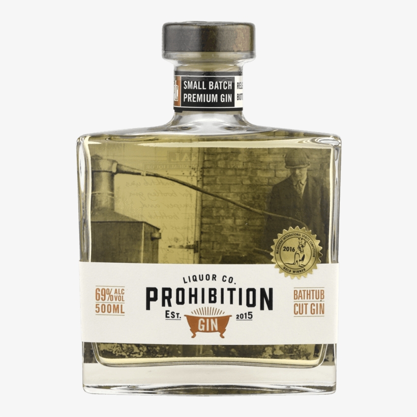 Prohibition Liquor Co - Glass Bottle, transparent png #8819999