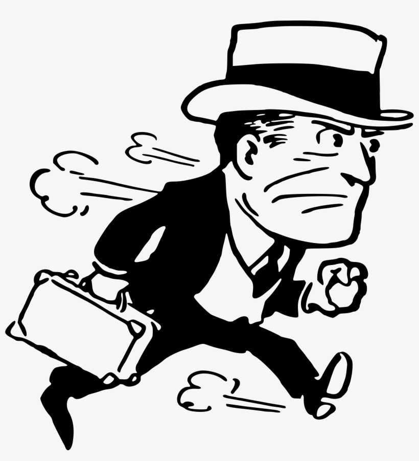 Briefcase Icon - Man In A Hurry Png, transparent png #8820322