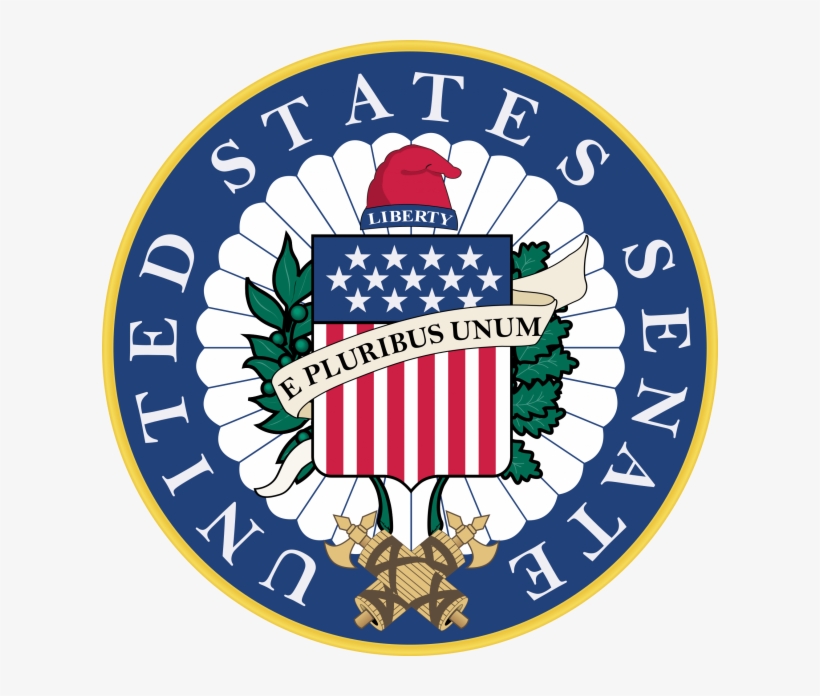 Us Map, United States Senate Coat Of Arms Or Logo Map - Us Senate Official Seal, transparent png #8820392