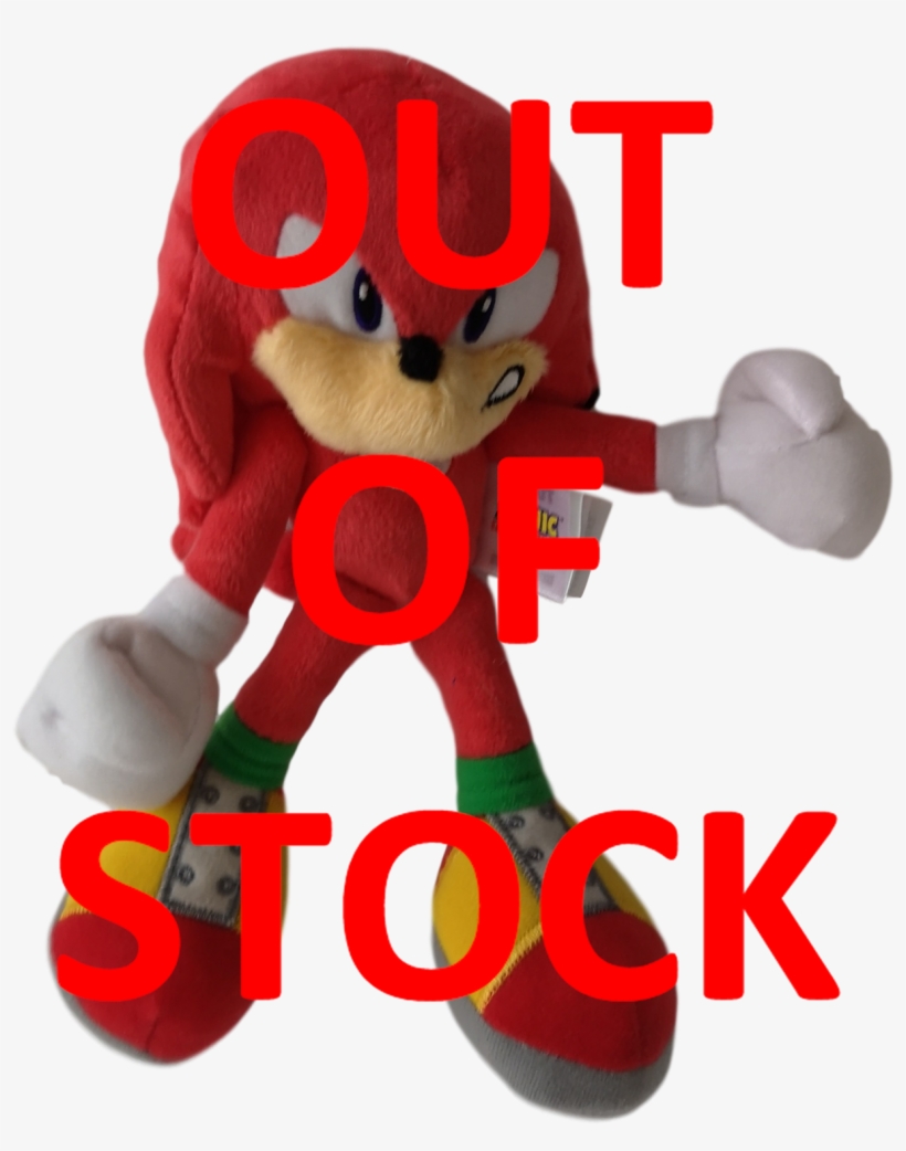 8" Modern Knuckles Plush - Stuffed Toy, transparent png #8821868