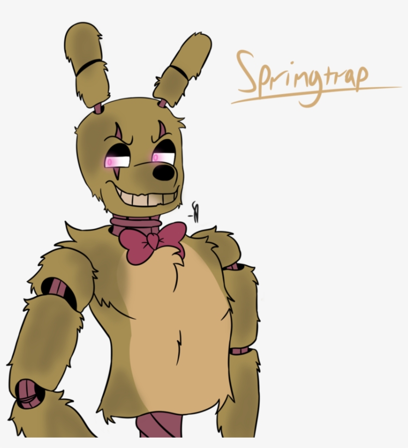 Grawolfquinn Version Of Springtrap By Neonbrine - Cartoon, transparent png #8822976