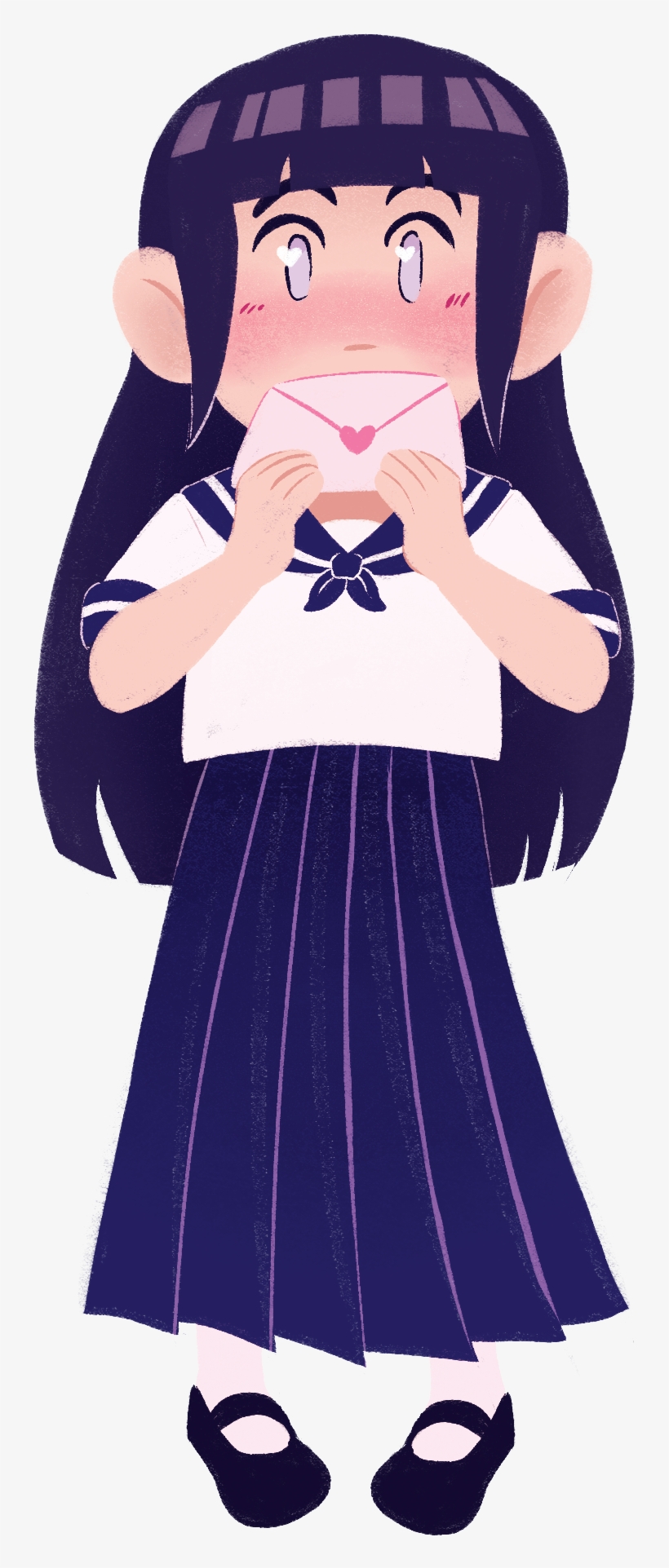 Girl Stickers Hinata - Illustration, transparent png #8824206