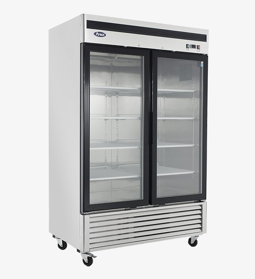Atosa Two Glass Door 54" Wide Reach-in Refrigerator - Refrigerator, transparent png #8825108