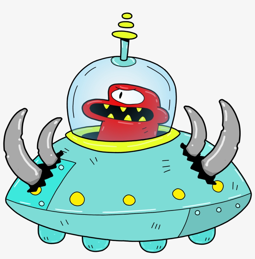 Barbarian Ufo, Flying Saucerus Barbarus - Cartoon, transparent png #8825293