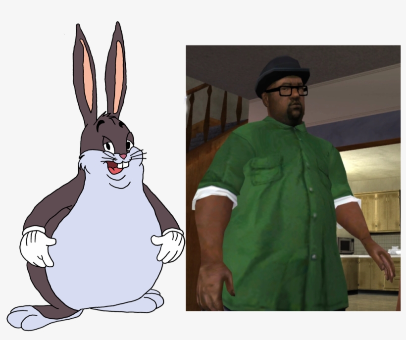 Memeis The Fursona Of Big Smoke Big Chungus - Lvl 1 Crook Meme, transparent png #8874972