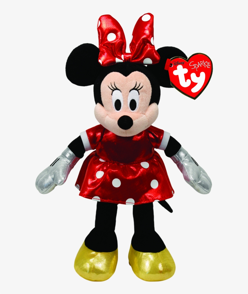 Minnie Mouse Sparkle Beanie Babies - Ty Mickey Mouse Plush, transparent png #8875287