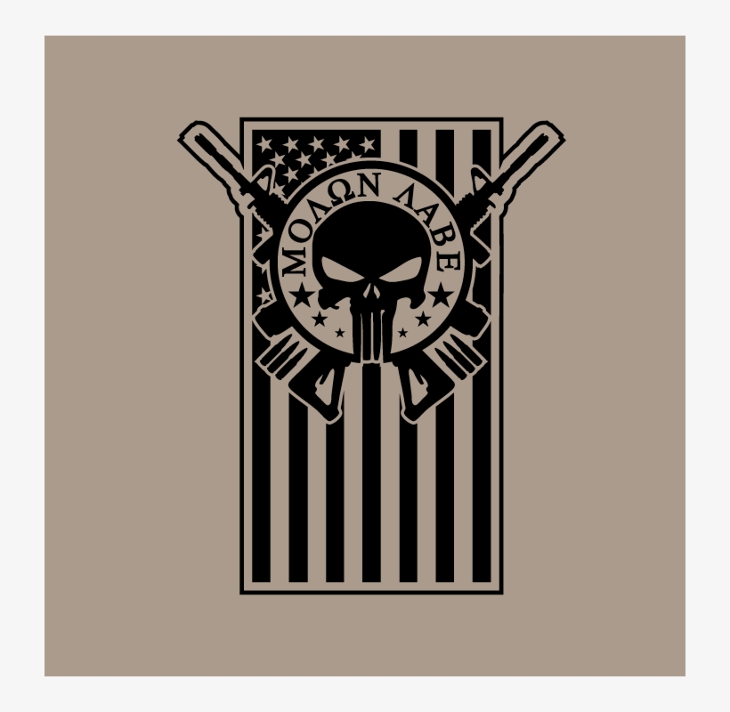 Molon Labe Clipart Punisher Skull - Molon Labe Punisher Skull, transparent png #8875602