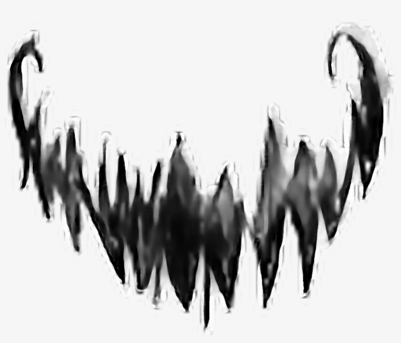 Creepysmile Sticker - Monochrome, transparent png #8875644