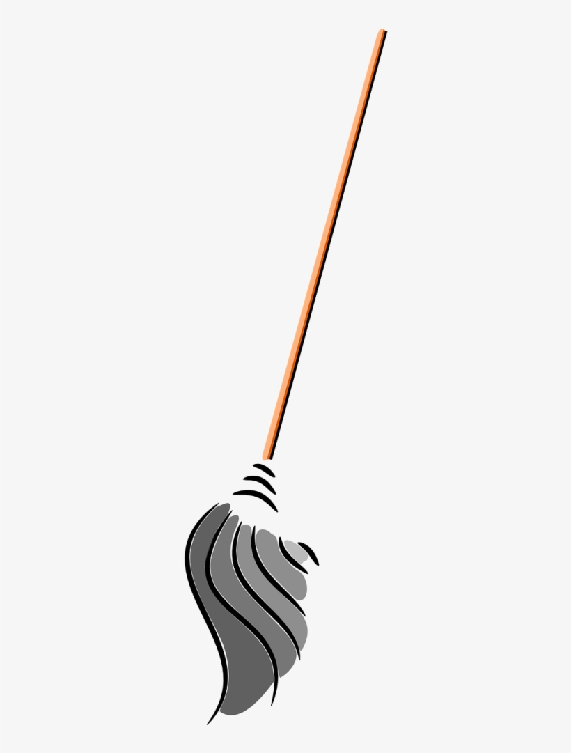 Housekeeping Clipart Sweep Mop - Mop Vector Png, transparent png #8876617