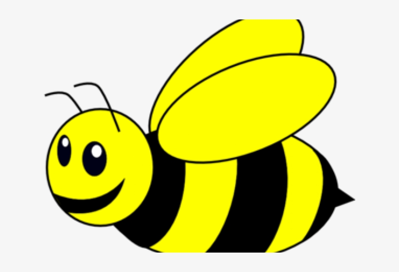 Bumble Bee Clip Art - Bee Cartoon Black And White, transparent png #8876937