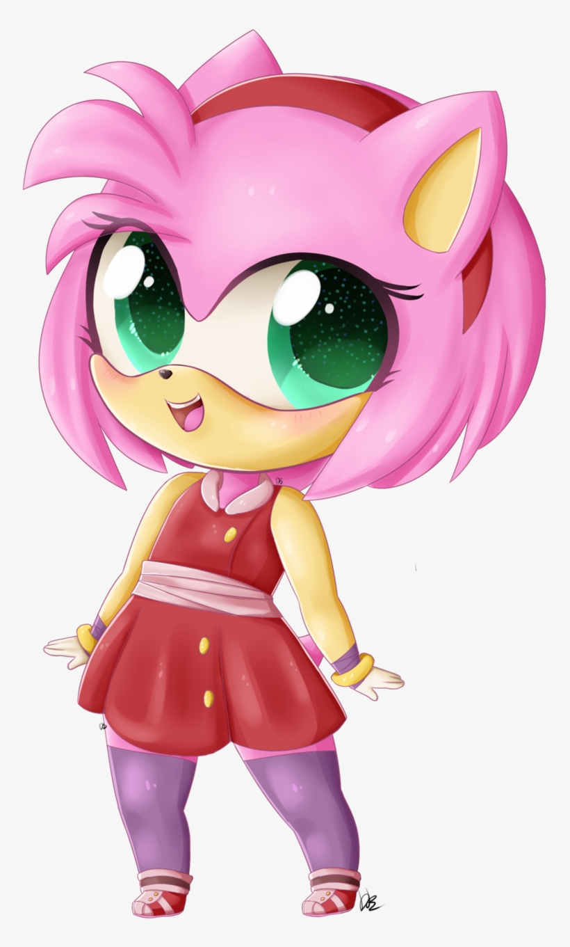 Chibi Amy Rose By Dari-draws - Amy From Sonic Chibi, transparent png #8877312