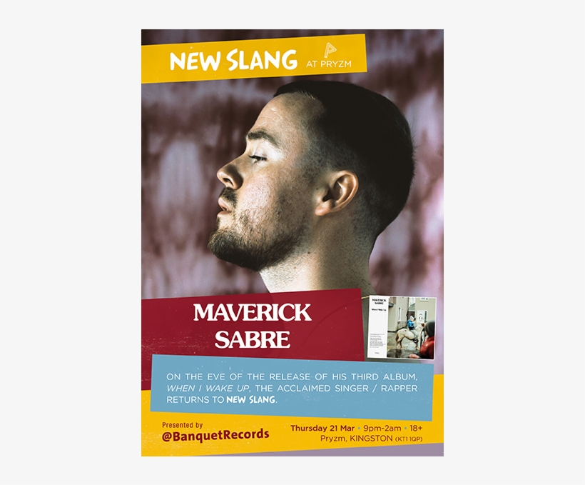 Maverick Sabre / New Slang Thursday 21st March At New - Maverick Sabre, transparent png #8878212