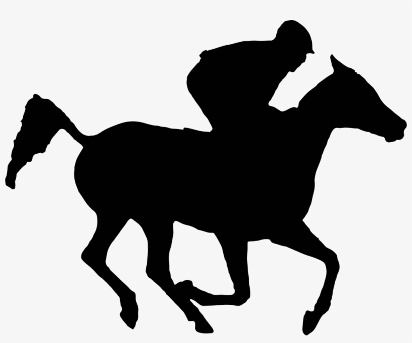 Pretentious Race Horse Silhouette Clipart Big Image - Silhouette Of Race Horse, transparent png #8878627
