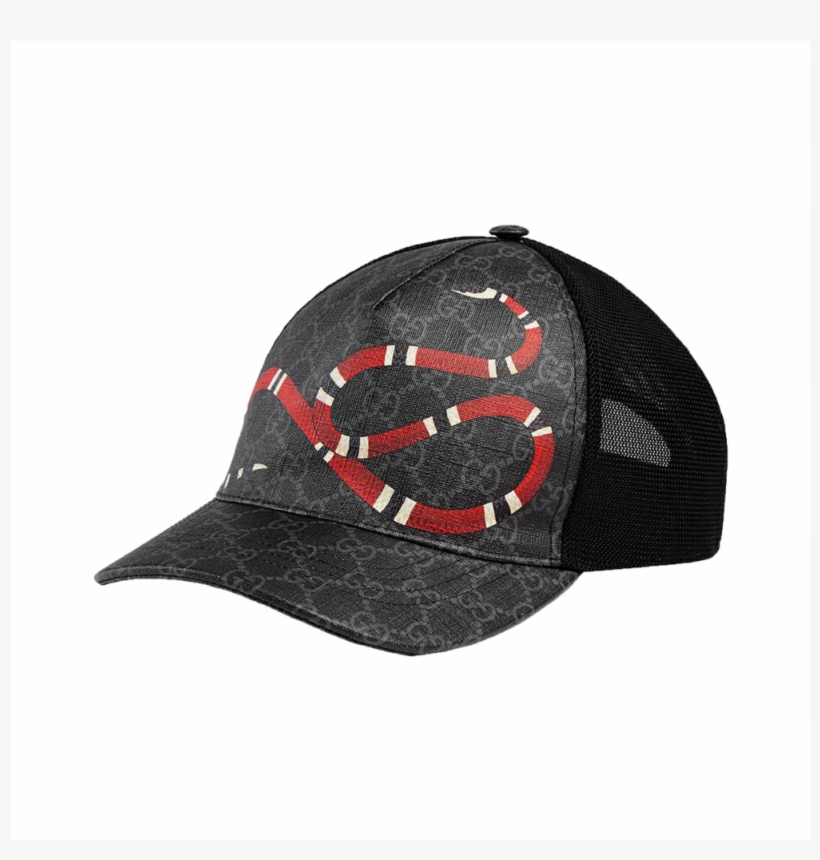 Gucci Kingsnake Print Gg Supreme Base Ball Cap - Gucci Snake Hat, transparent png #8878959