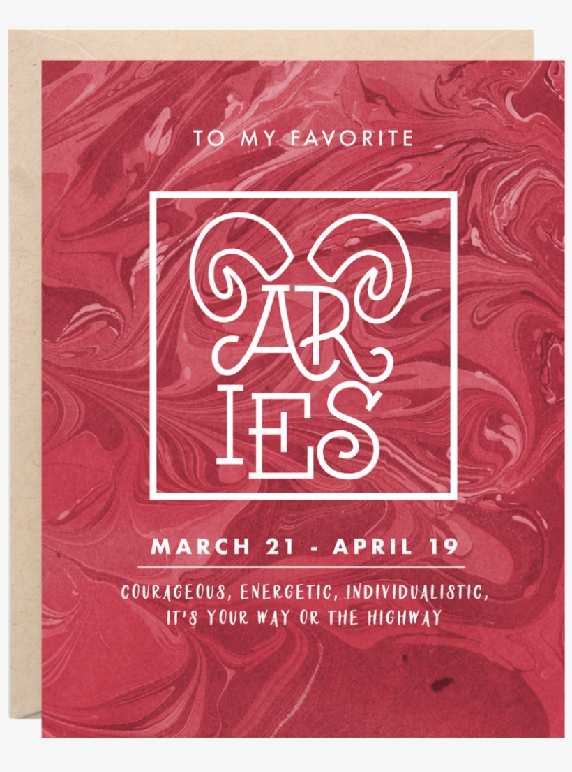 Aries Astrology Card - Art Paper, transparent png #8879661