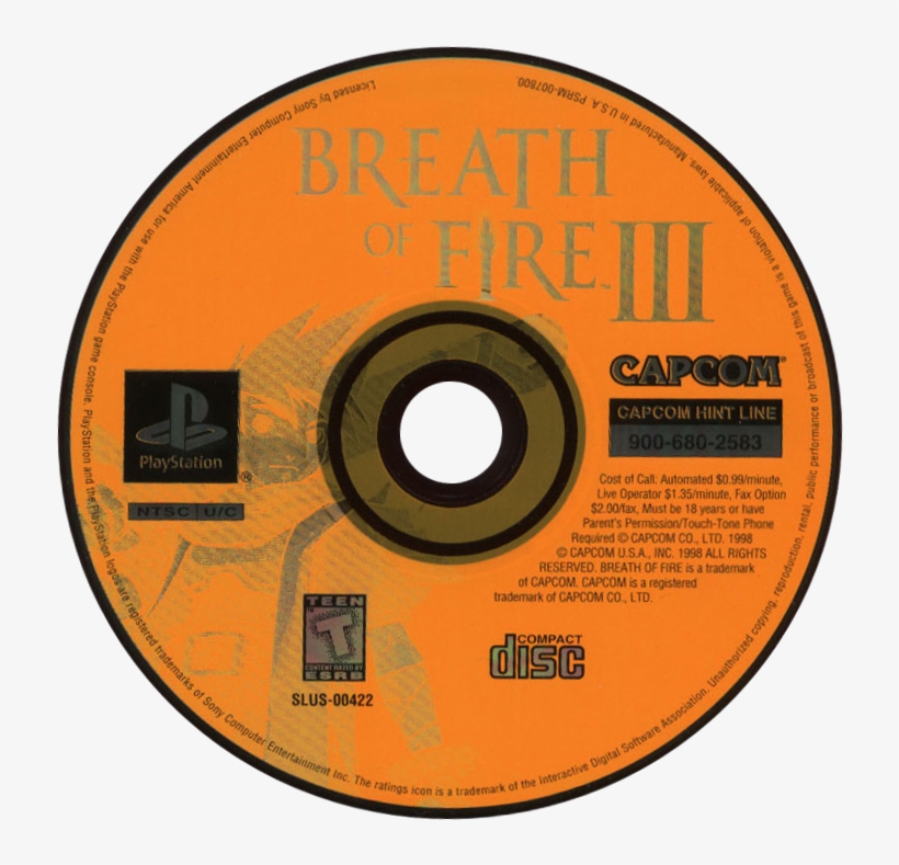 Breath Of Fire Iii - Breath Of Fire 3 Disc, transparent png #8880365