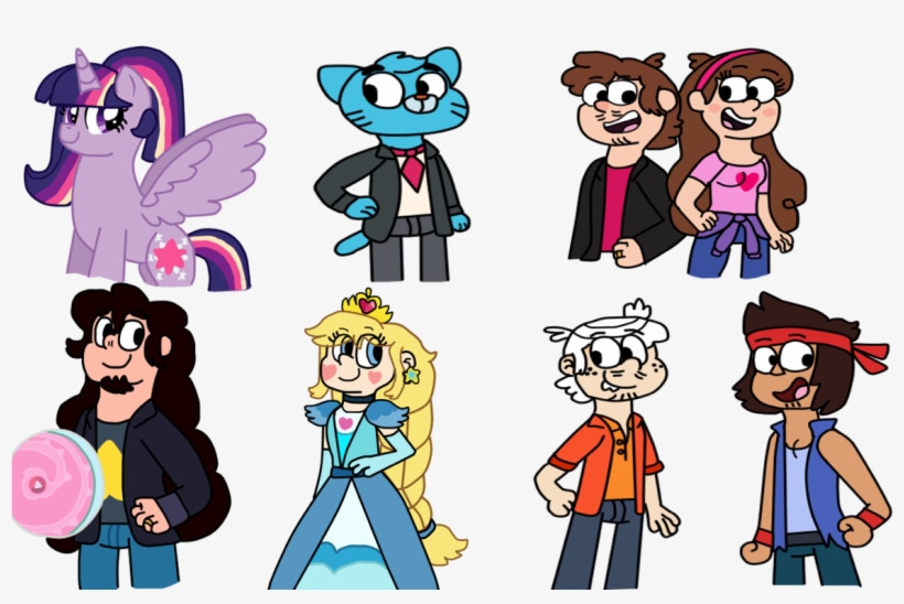 Modern Cartoons Aged Up Which One Do You Like - Cartoon, transparent png #8881011