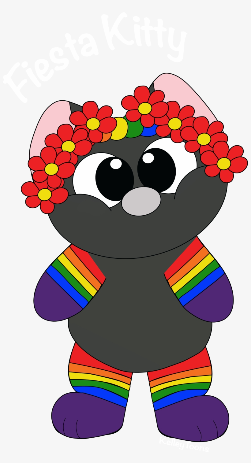 Fiesta Kitty - Illustration, transparent png #8881385