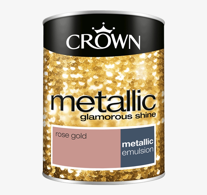 Featuring Paint Crown Fashion Wall Metallc Rose Gold - Crown Matt Emulsion Paint, transparent png #8881934
