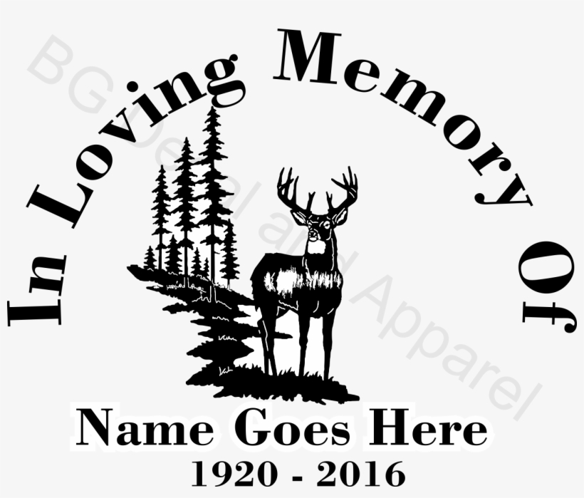 In Loving Memory Of Deer - Elk, transparent png #8882762