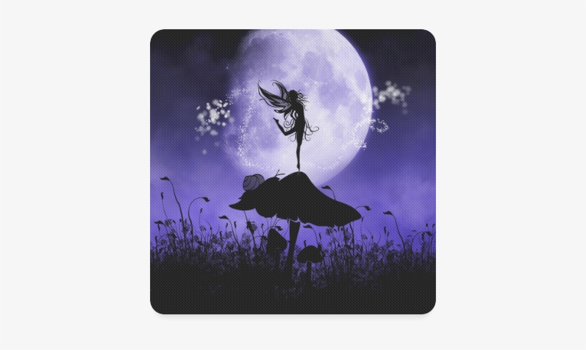 A Beautiful Fairy Dancing On A Mushroom Silhouette - Fairy Silhouette Sitting On A Mushroom, transparent png #8883171