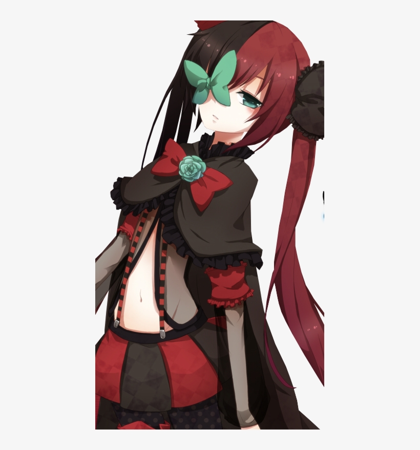 Shinigami - Red Anime Girl Render, transparent png #8883733