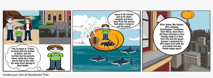 James And The Giant Peach Storyboard By - Cartoon, transparent png #8883807