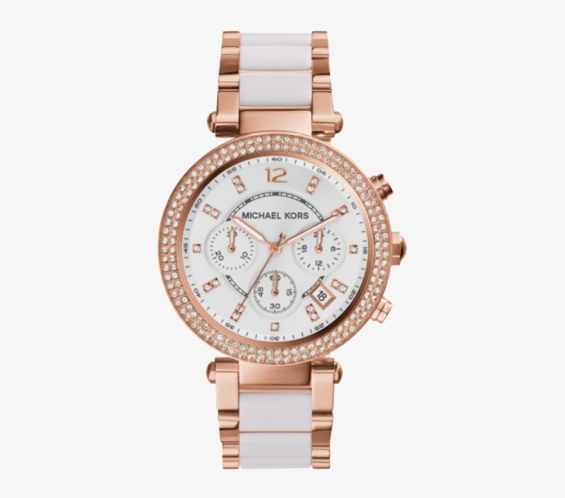 Michael Kors Women's Parker Rose Gold Tone Watch Mk5774, transparent png #8885197