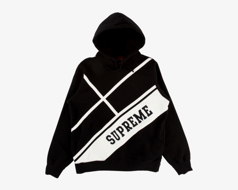 Supreme Diagonal Hooded Sweatshirt, transparent png #8887832