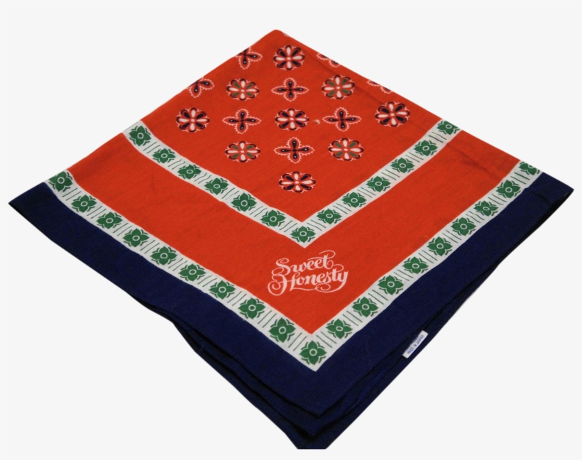 Avon Sweet Honesty Bandana Scarf Red Blue 1970s Japan - Patchwork, transparent png #8888378