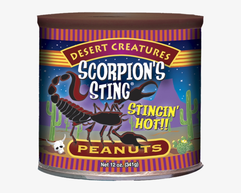 Desert Creatures Scorpion's Sting Stingin' Hot Peanuts - Scorpion, transparent png #8888622