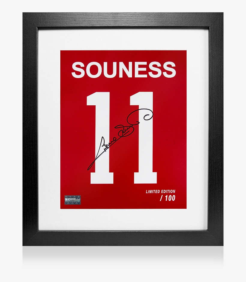 Graeme Souness Signed Liverpool Shirt Print In Black - Poster, transparent png #8888730