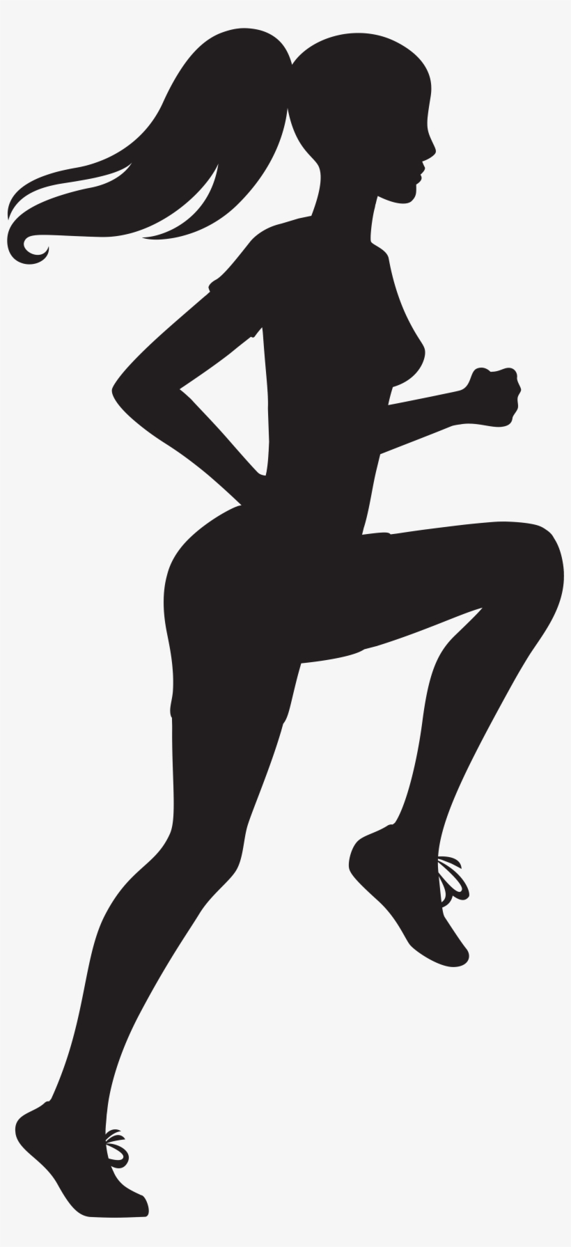 Running Woman Silhouette Transparent Image - Athletics Sports Clip Art, transparent png #8889548