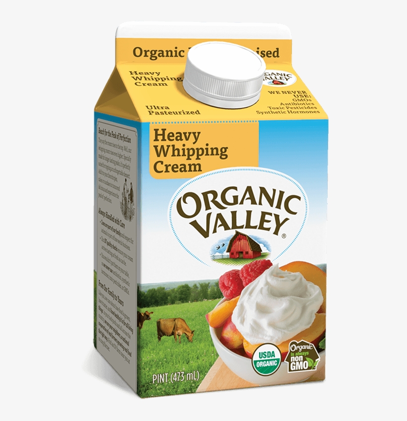 Pint Heavy Whipping Cream, Ultra Pasteurized, - Organic Valley Heavy Cream, transparent png #8890708