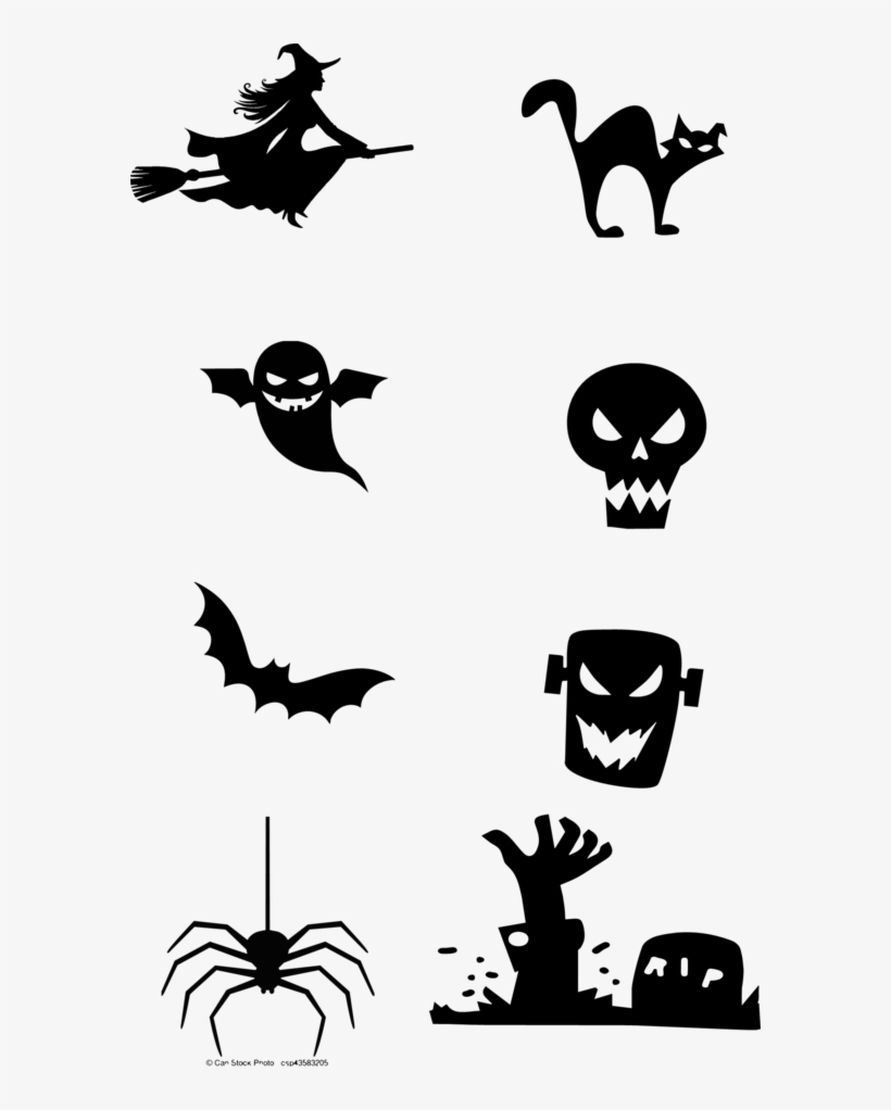 *halloween* Windshield Corner Decals - Silhouette, transparent png #8891287