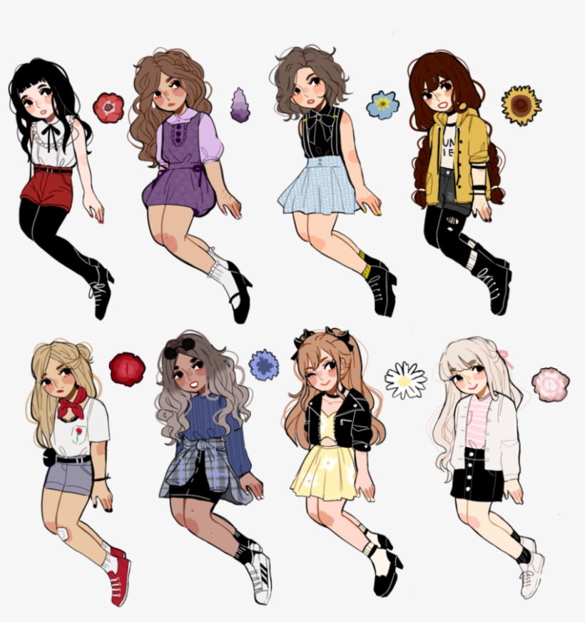 903 X 885 4 - 8 Girls Drawing, transparent png #8891440