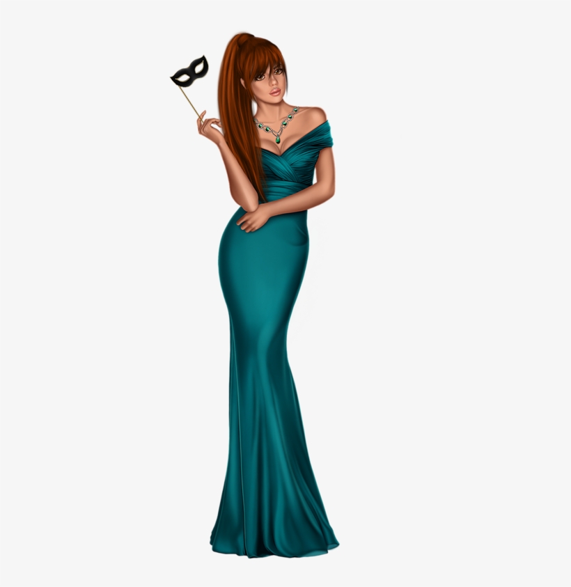 ╰⊰✿gs✿⊱╮ Girl Illustrations, Illustration Girl, Elegant - Gown, transparent png #8892220