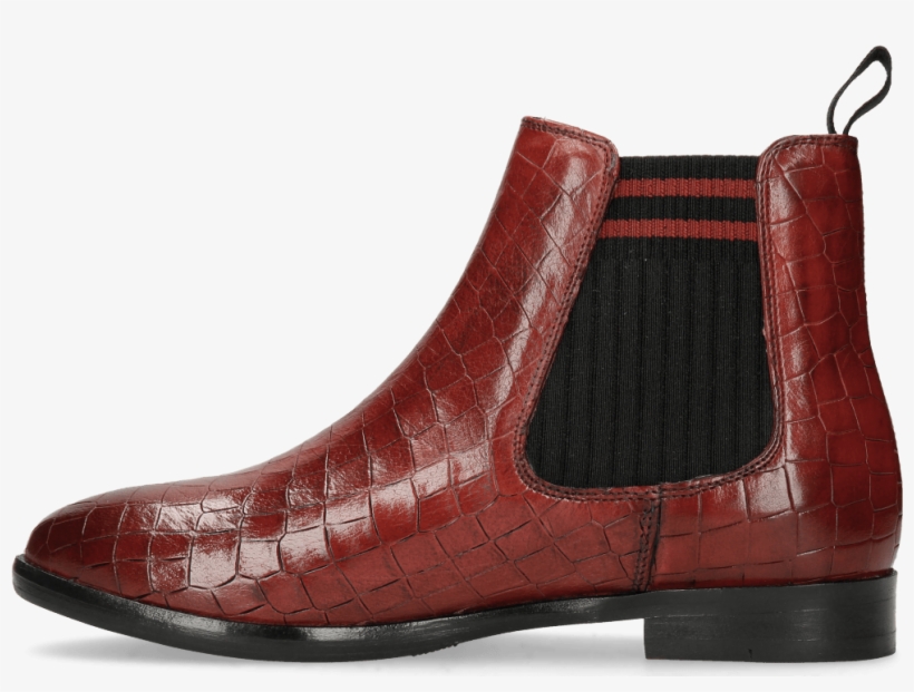 Ankle Boots Daisy 6 Ruby Elastic Lines Red - Chelsea Boot, transparent png #8893959