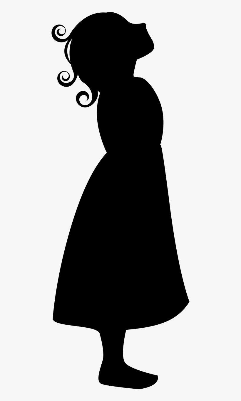 Girl Silhouette Remake - Clip Art Looking Up, transparent png #8894011