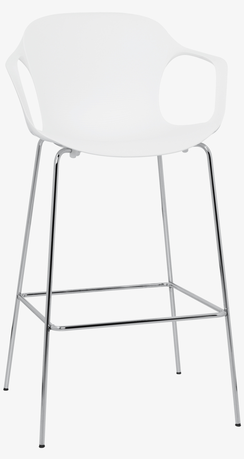Nap Bar Stool Kasper Salto Milk White Chrome Steel - Chair, transparent png #8894472