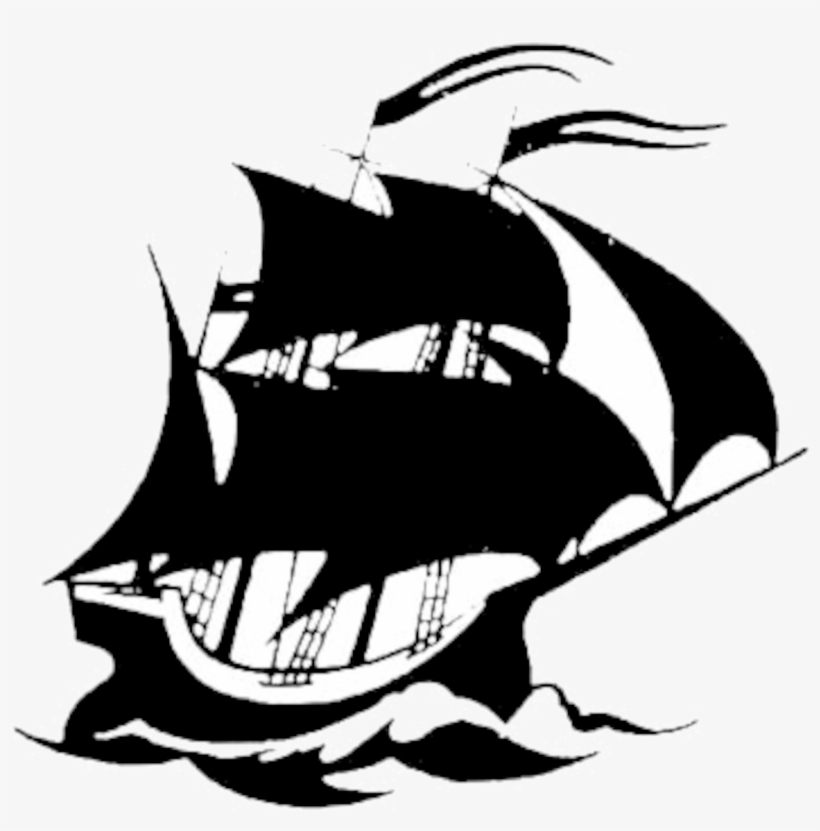 Welcome To Sailor's Art - Black Ship Logo, transparent png #8894752