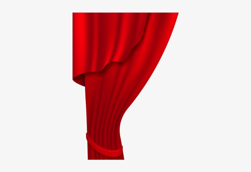 Red Clipart Curtains - Curtain, transparent png #8895328