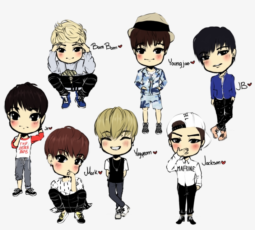 “ Another Got7 Fanart That I Started A While Ago But - Got 7 Chibi, transparent png #8896263