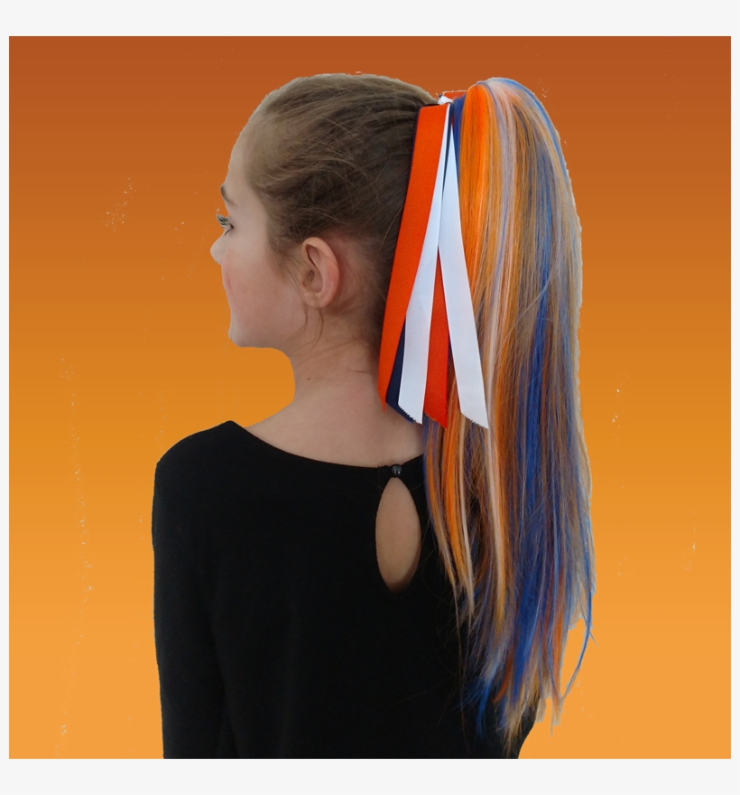 Spirit Ponytail- Blue, Orange, White - Girl, transparent png #8896806