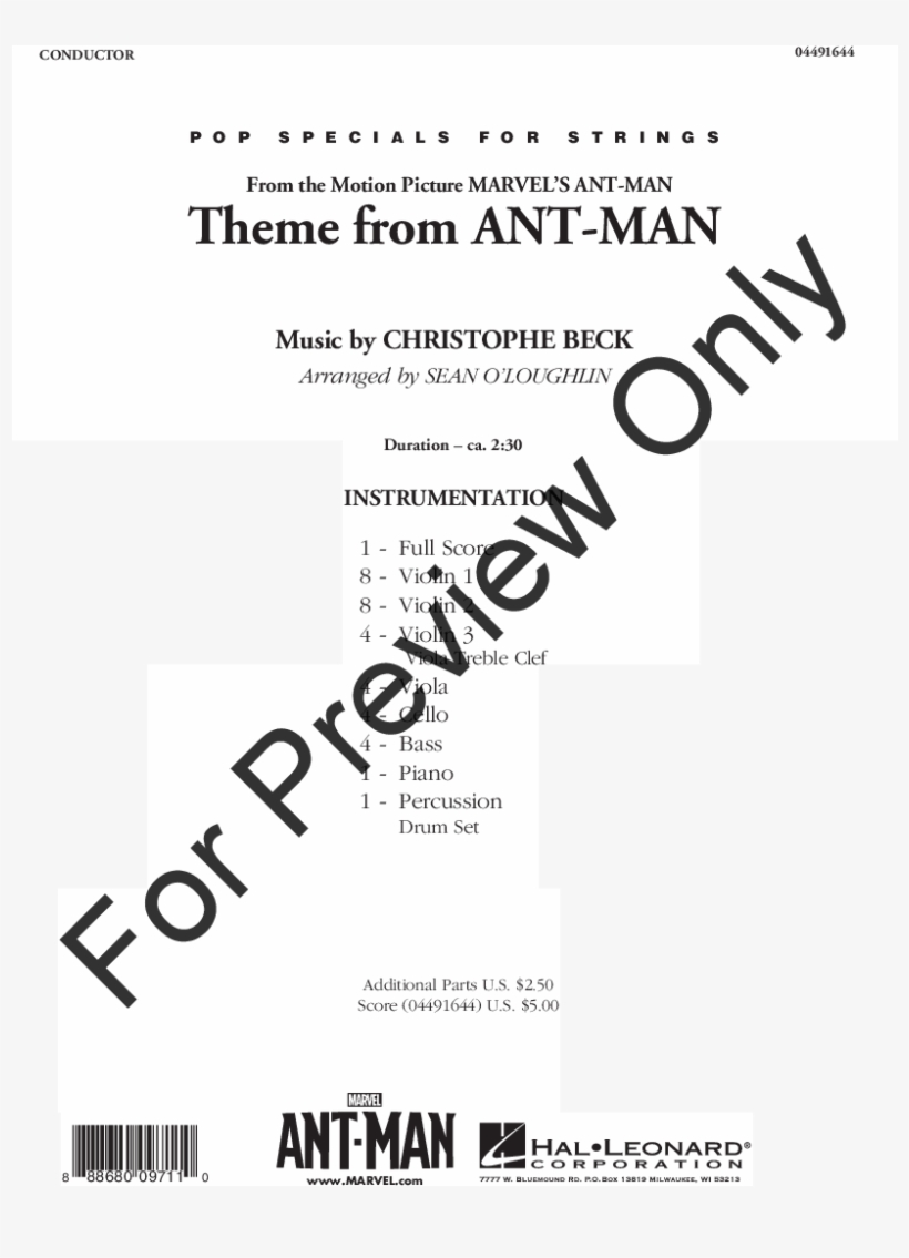 Ant Man Thumbnail Ant Man Thumbnail - Hal Leonard, transparent png #8897400