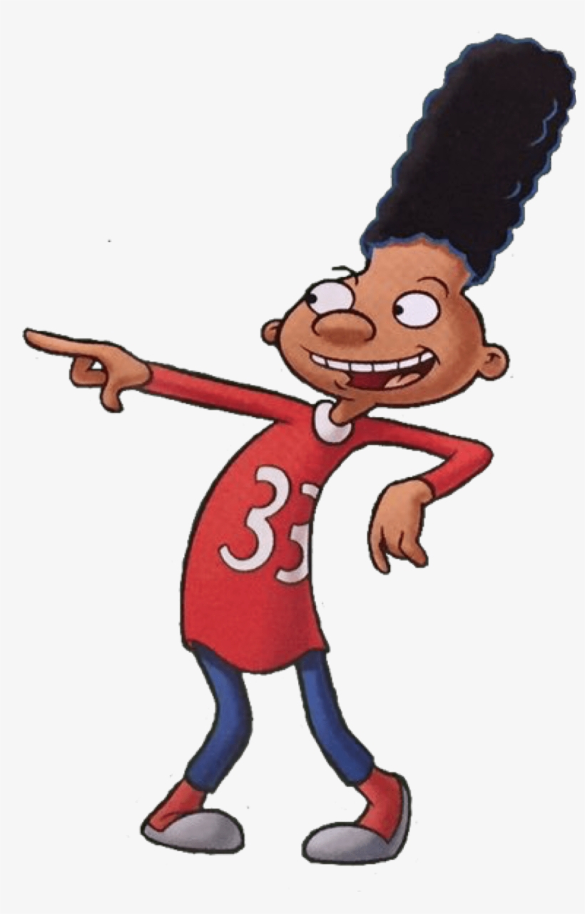 Gerald Hey Arnold Characters - Skinny Black Cartoon Characters, transparent png #8897553