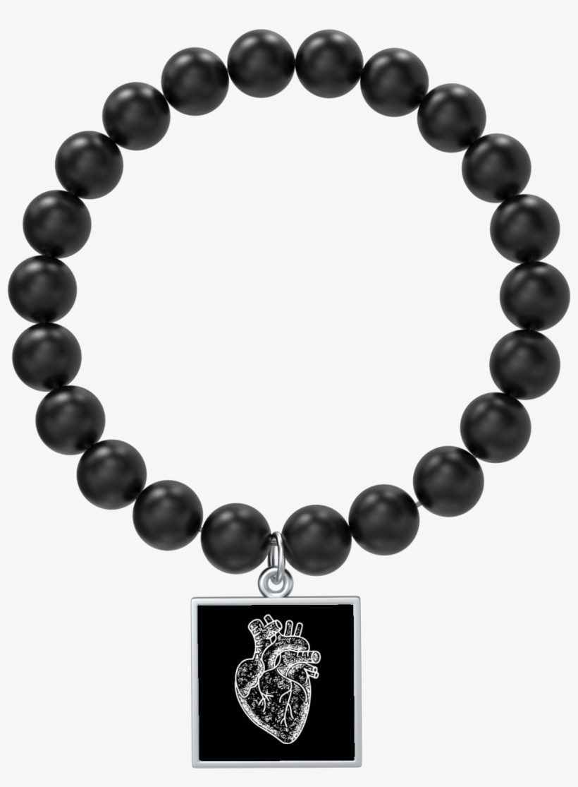 Anatomical Heart Bead Bracelet - Bracelet, transparent png #8897797